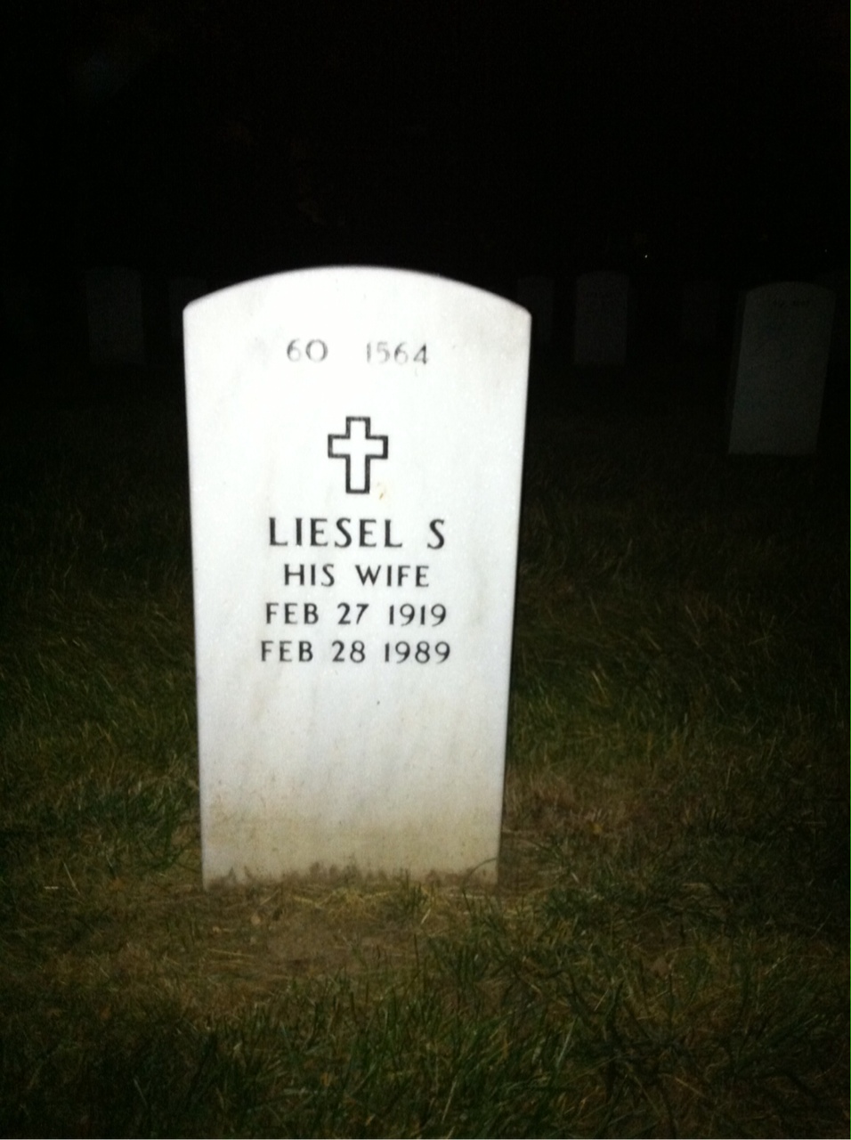 Back of headstone — Rudolph Scheiber