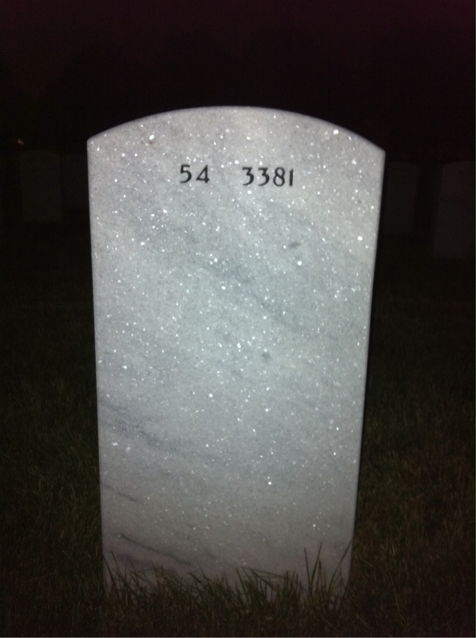 Back of headstone — John Timoney