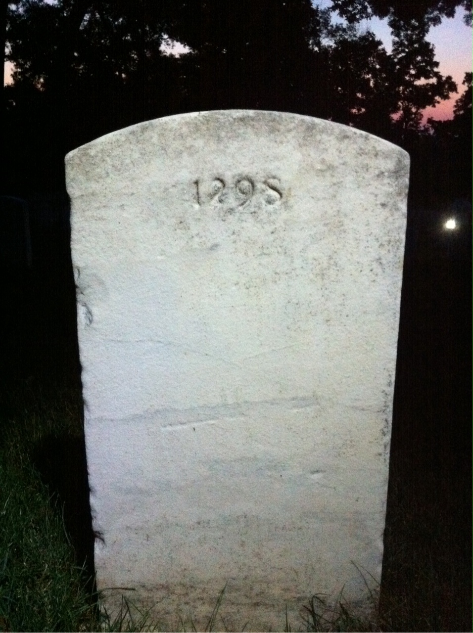 Back of headstone — Thomas Cullen