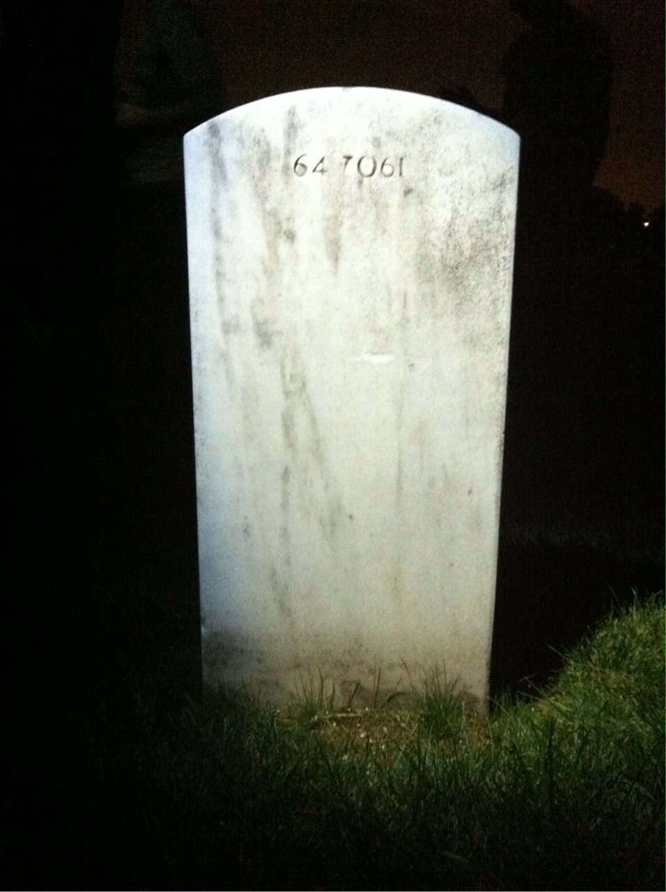 Back of headstone — Benjamin Mountjoy