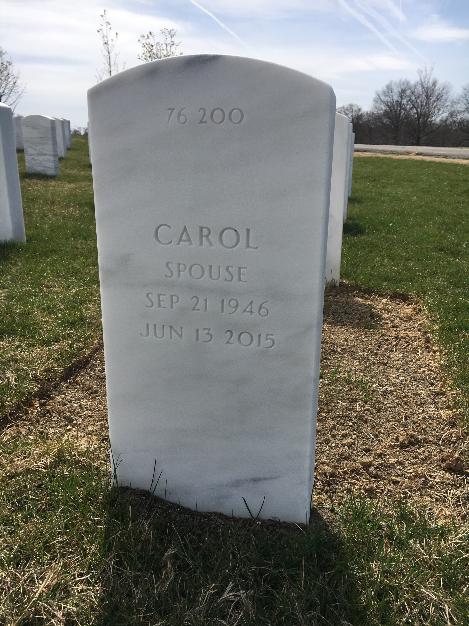 Back of headstone — Julio Aviles
