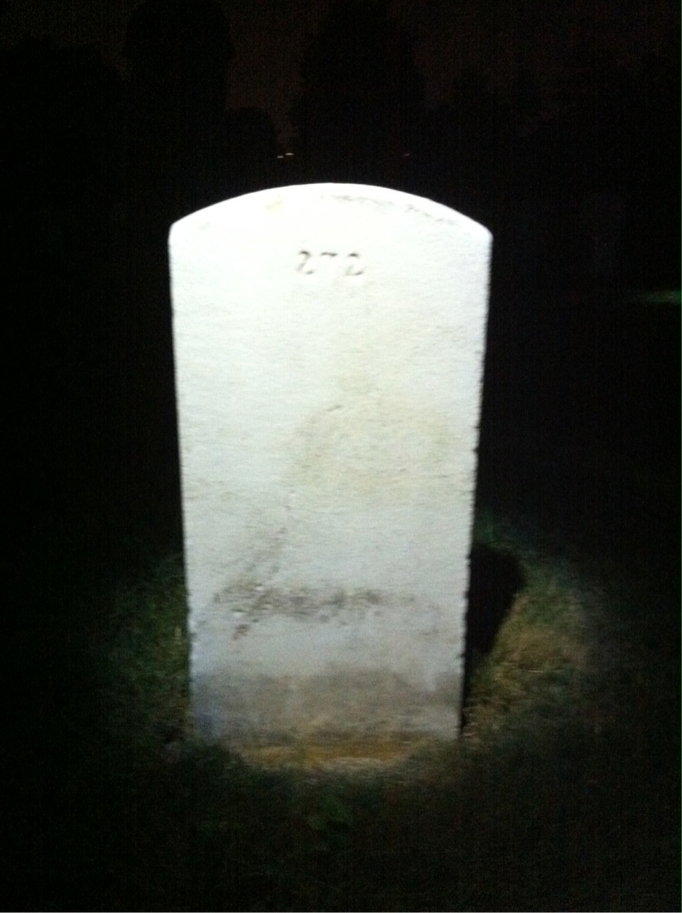 Back of headstone — John Baker