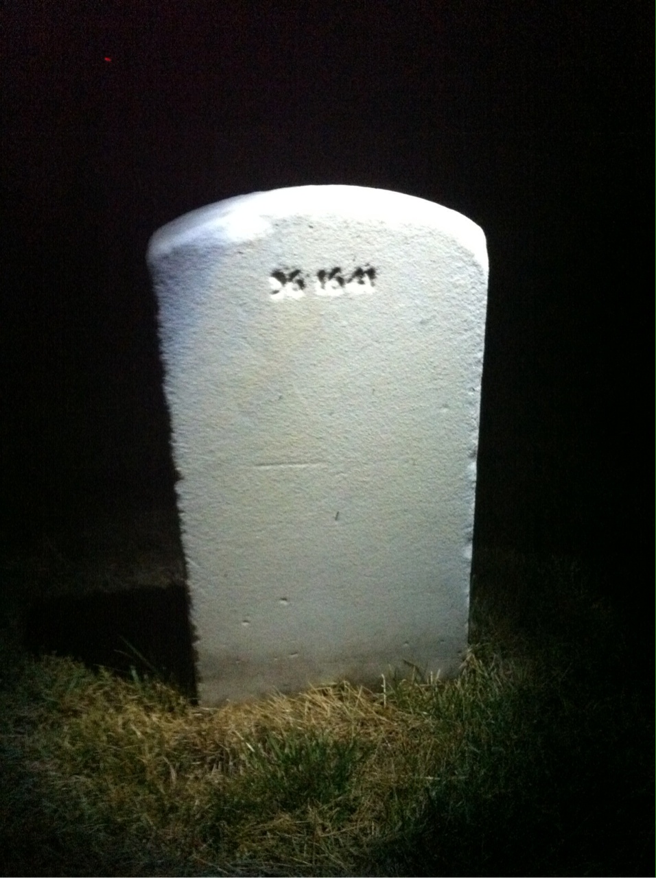 Back of headstone — Oscar Bauman
