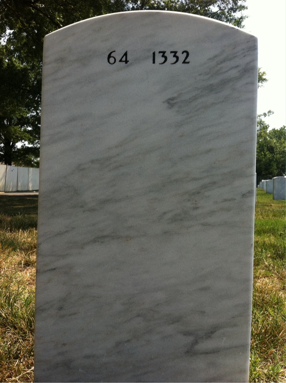 Back of headstone — Marcus Minton