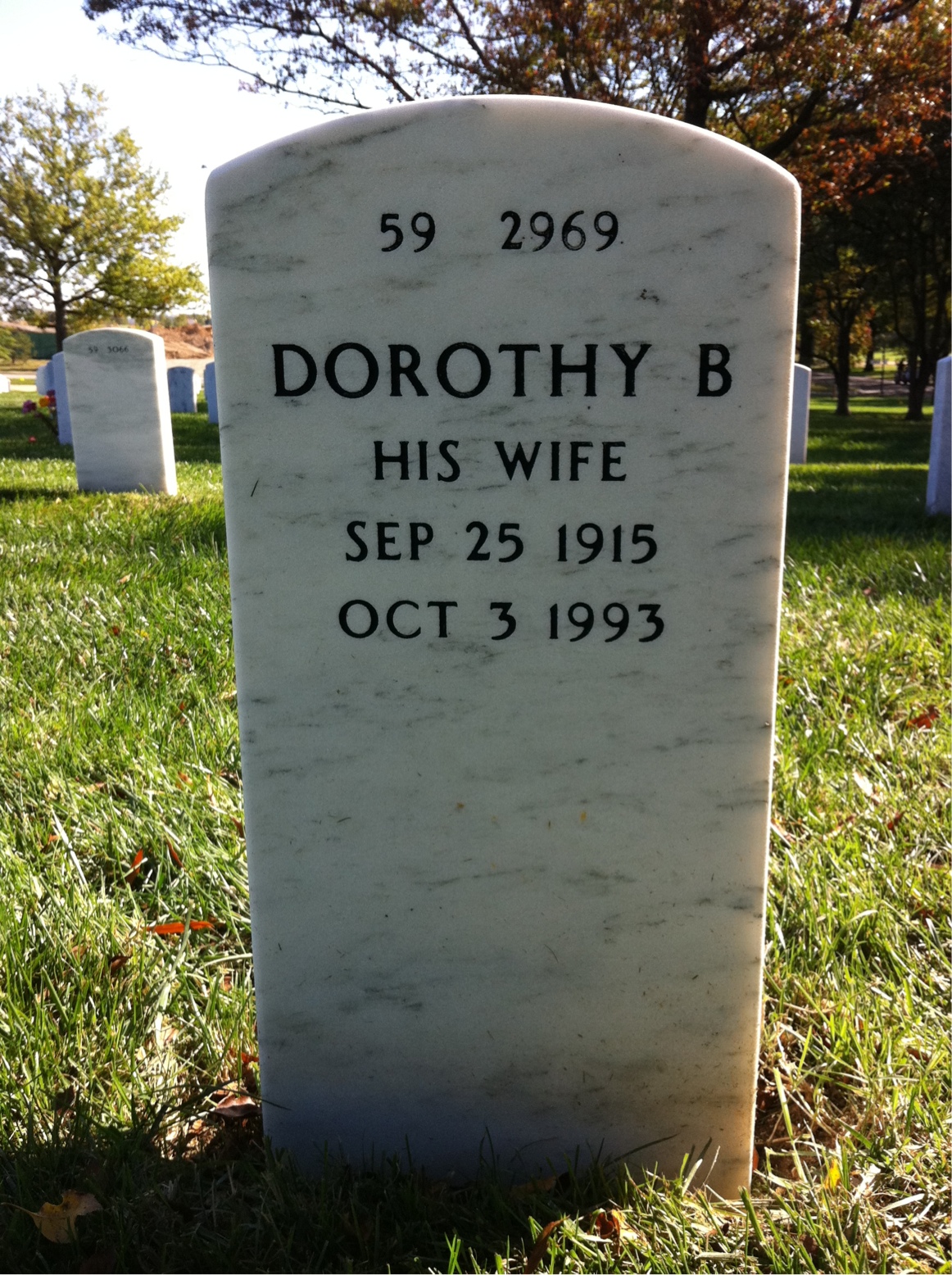 Back of headstone — Charles Thompson