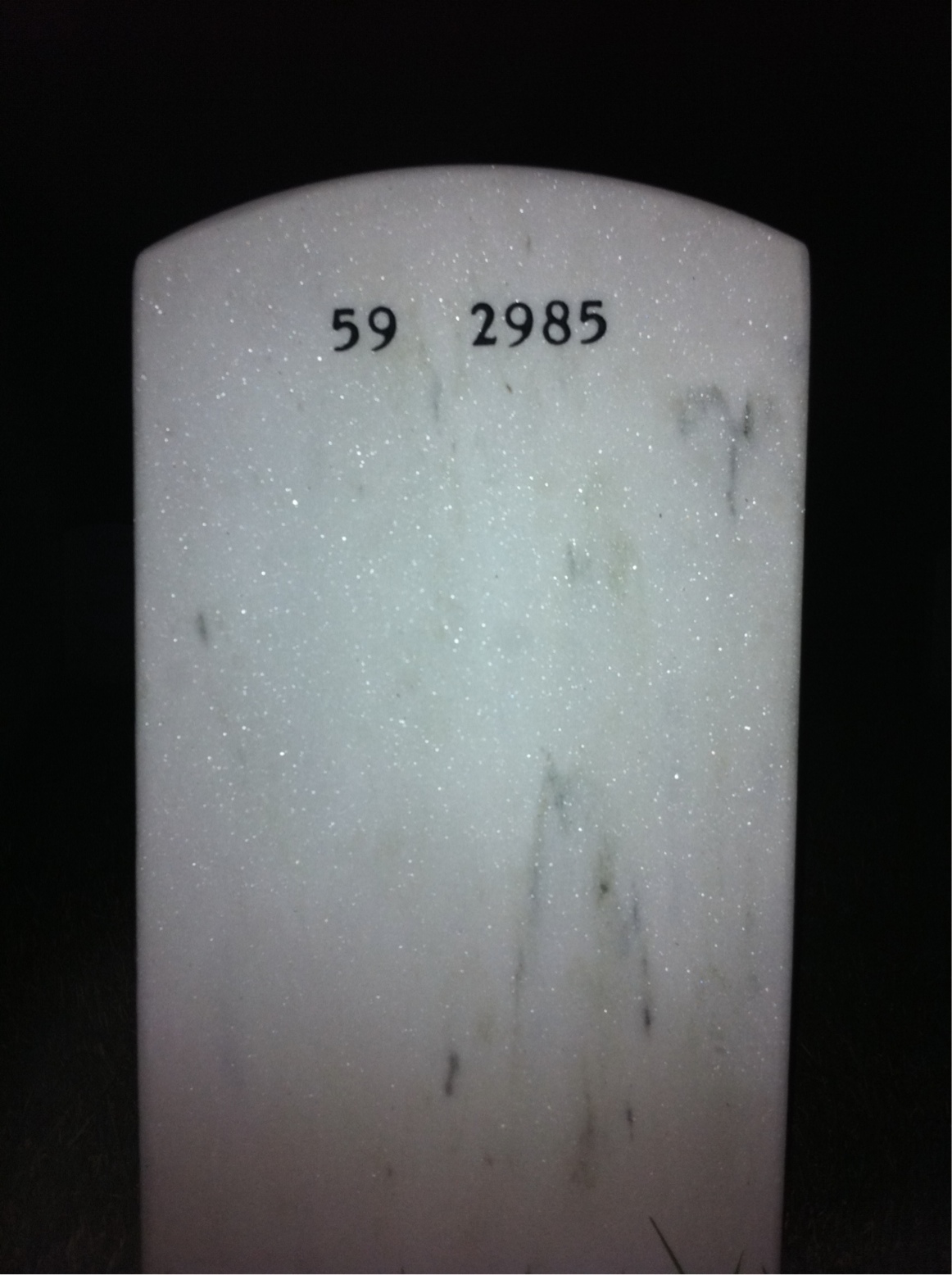 Back of headstone — Carl Siemers
