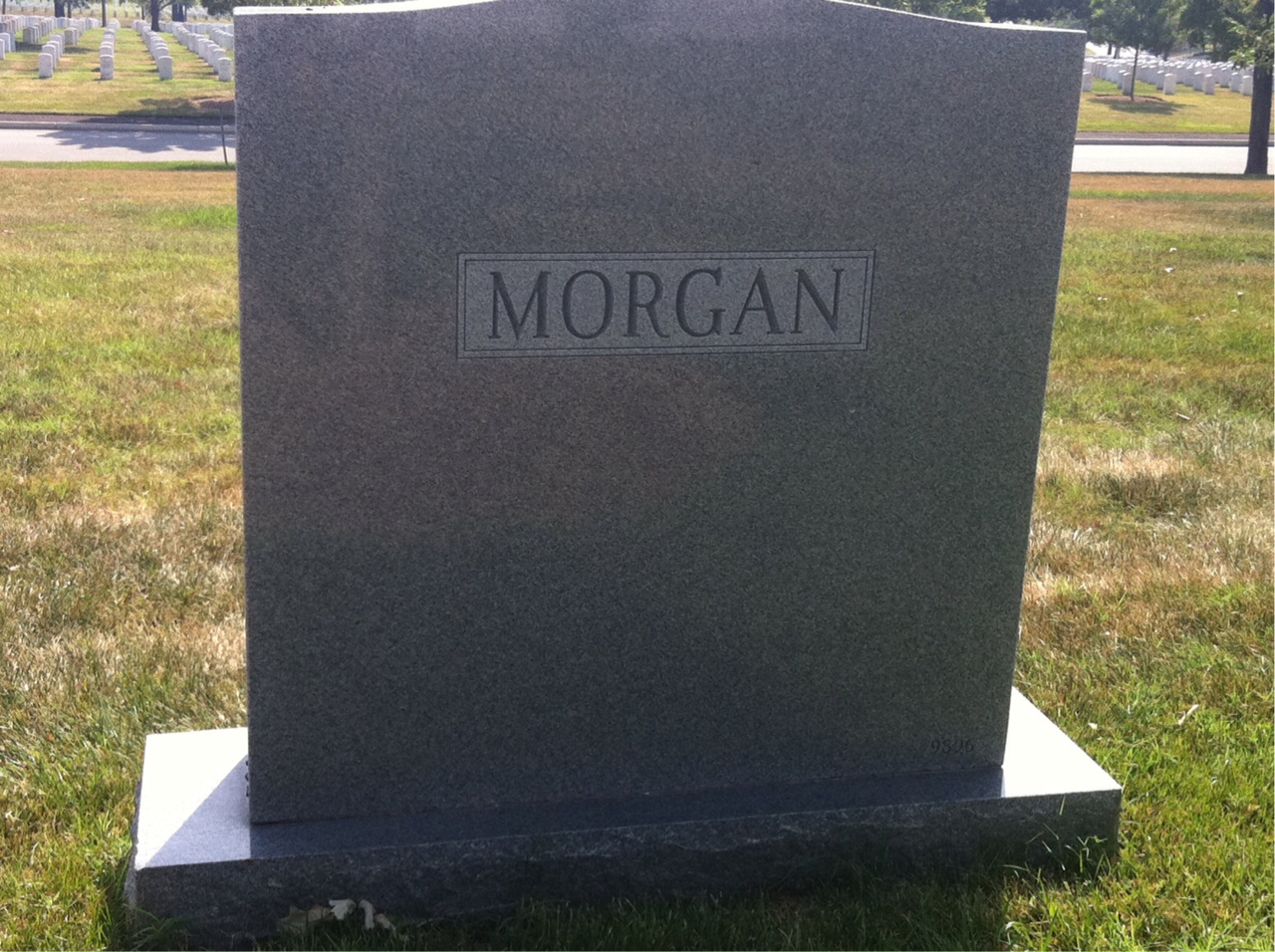 Back of headstone — William Morgan