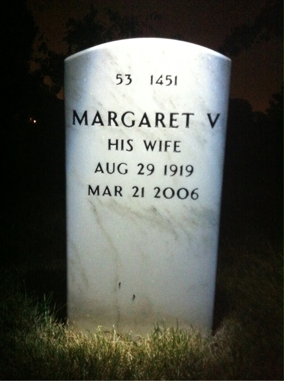Back of headstone — Victor Bibro