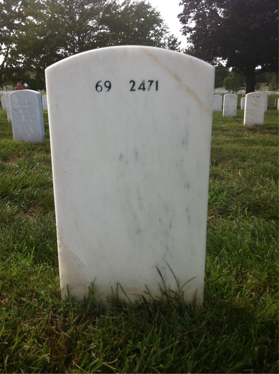 Back of headstone — Richard Deisterhoft