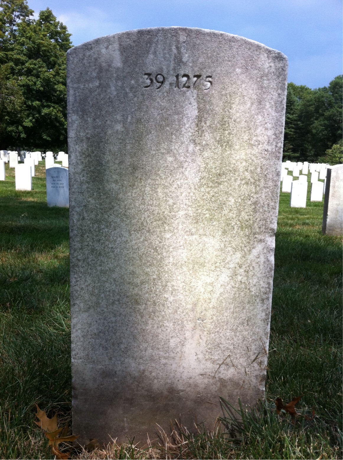 Back of headstone — William Smith