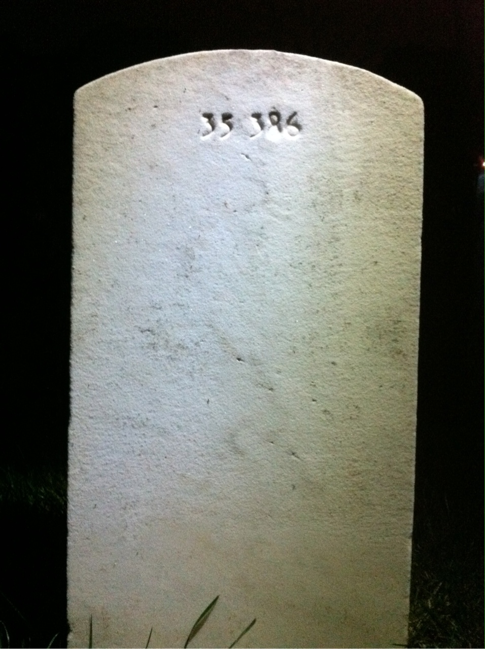 Back of headstone — Charles Ailes