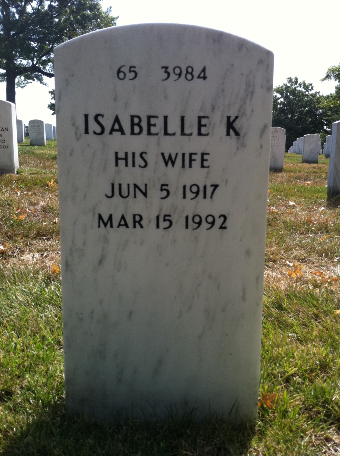 Back of headstone — Schuyler Bacon