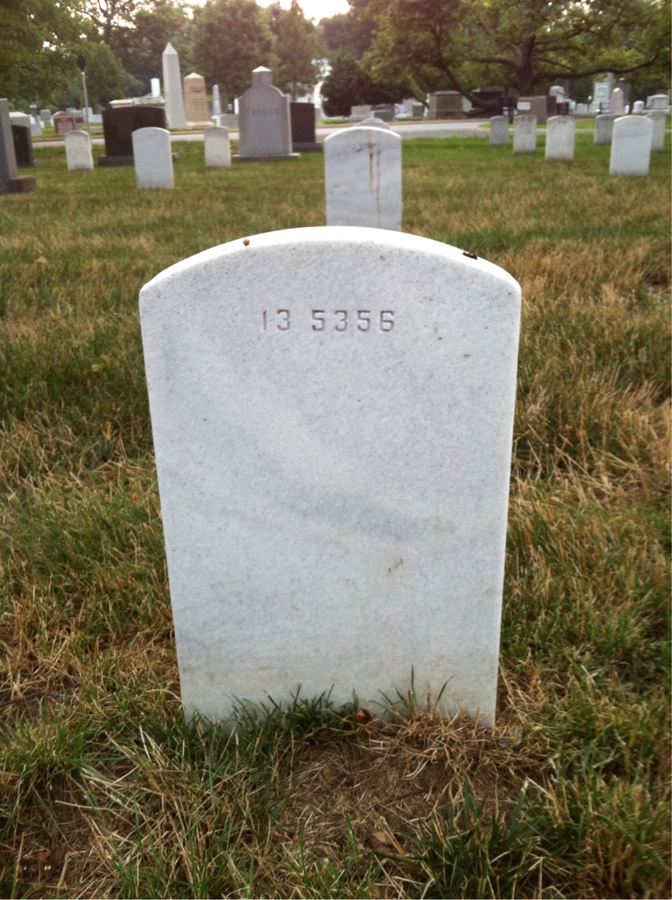 Back of headstone — David Alexander