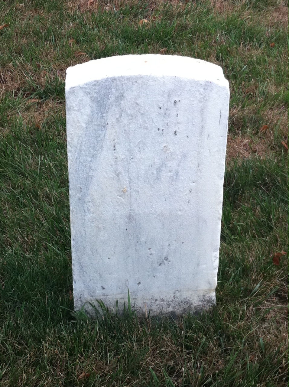Back of headstone — Stanley Alger
