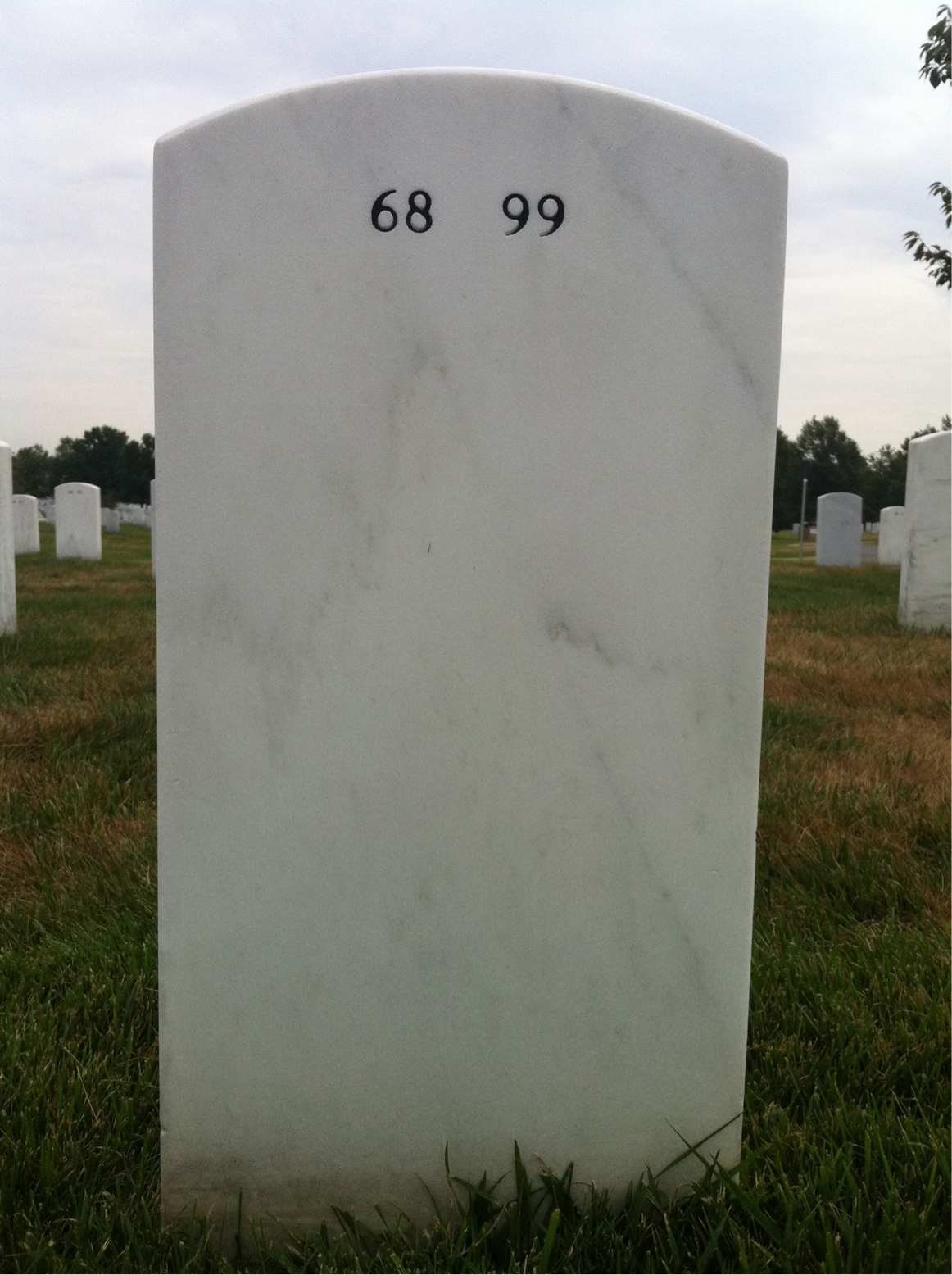 Back of headstone — Charles Roan