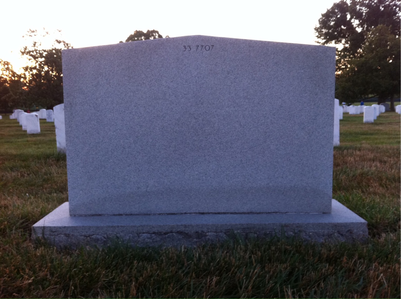 Back of headstone — Paul Allston