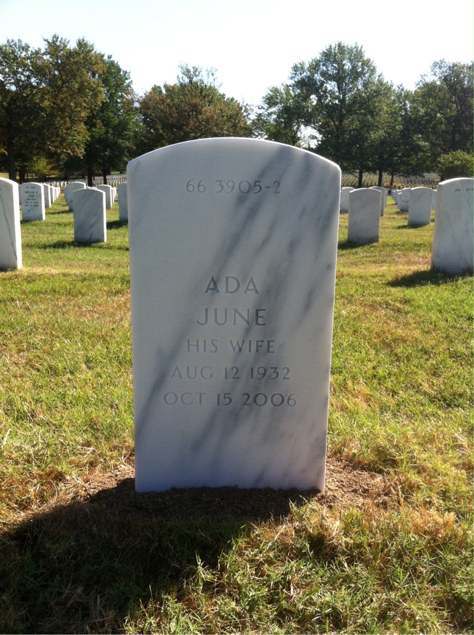 Back of headstone — Kennett Meyer