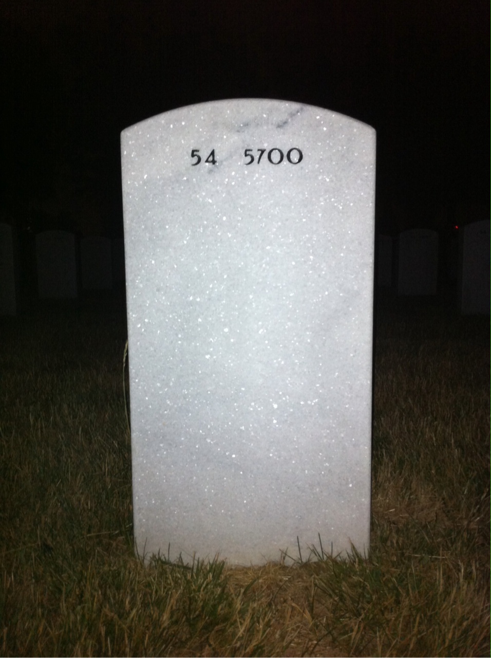 Back of headstone — Ernest Mobley
