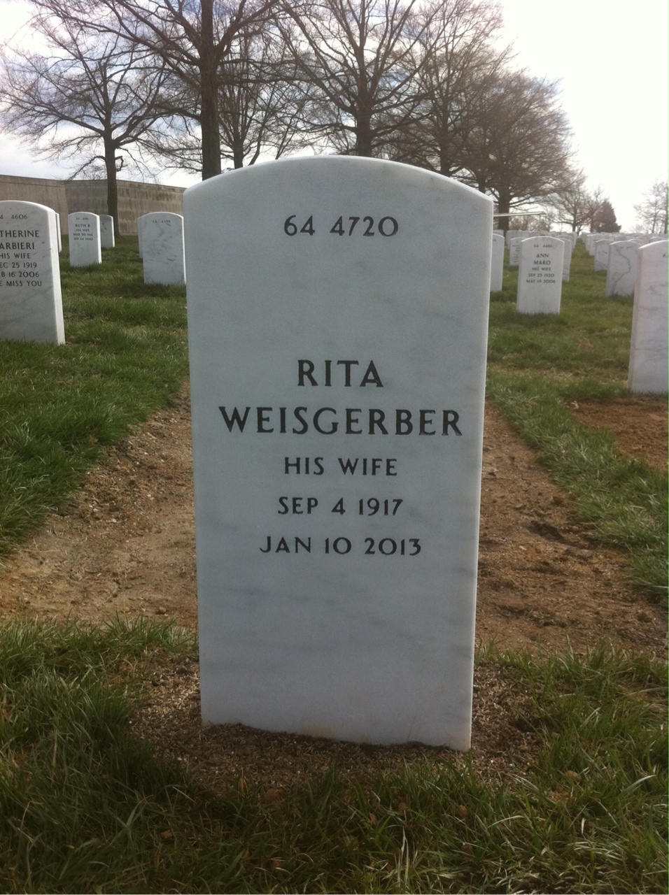 Back of headstone — William Lyons