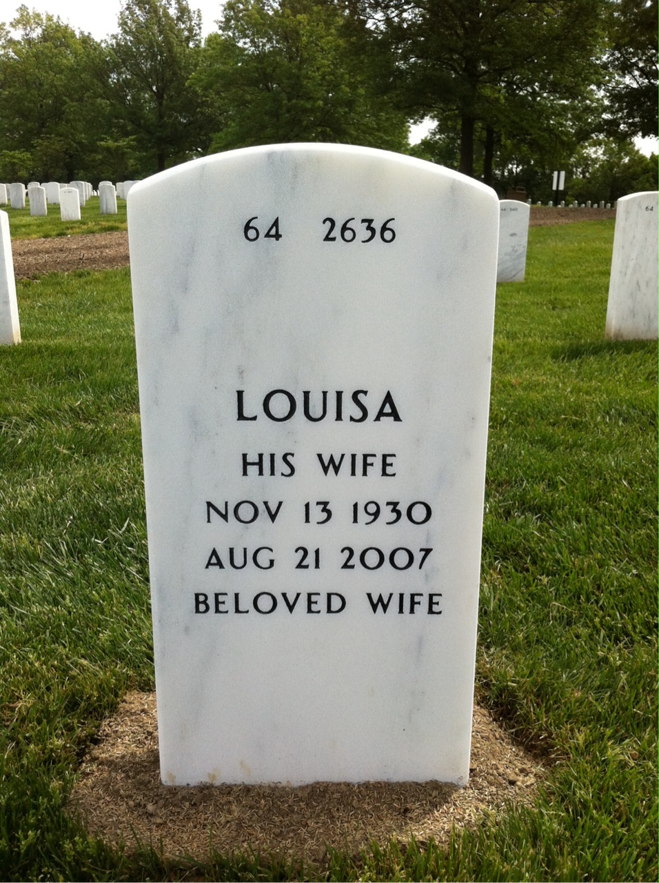 Back of headstone — Douglas Carlson