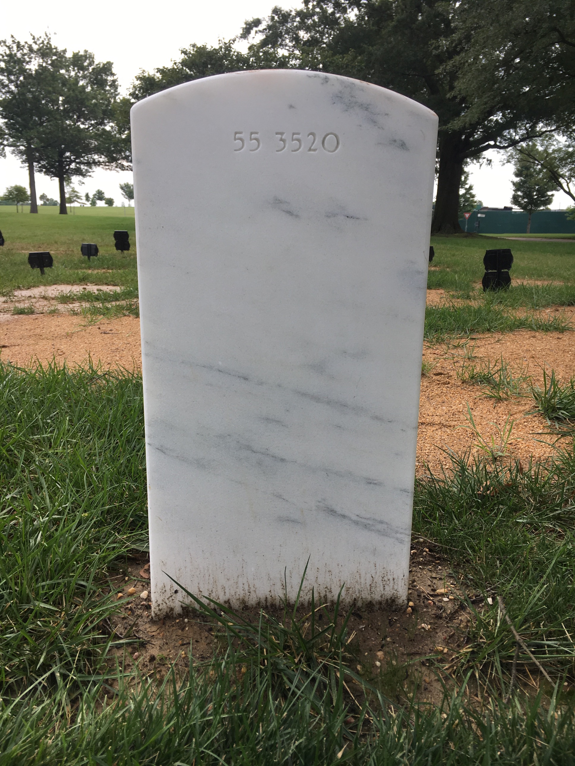Back of headstone — Thomas Moss