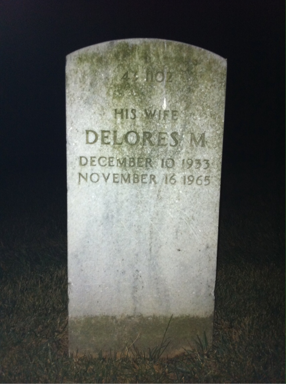 Back of headstone — William C Scott