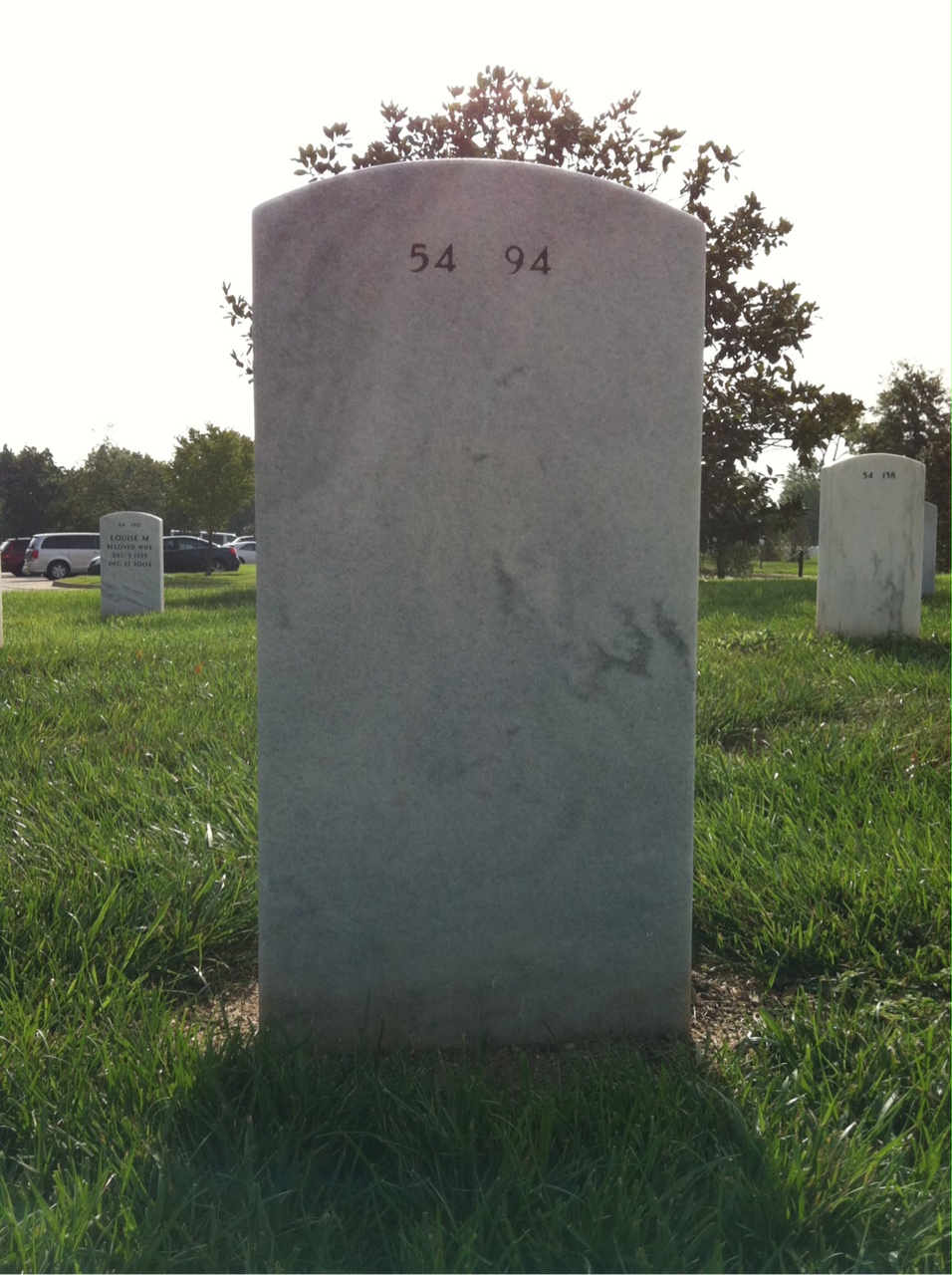 Back of headstone — George Neal