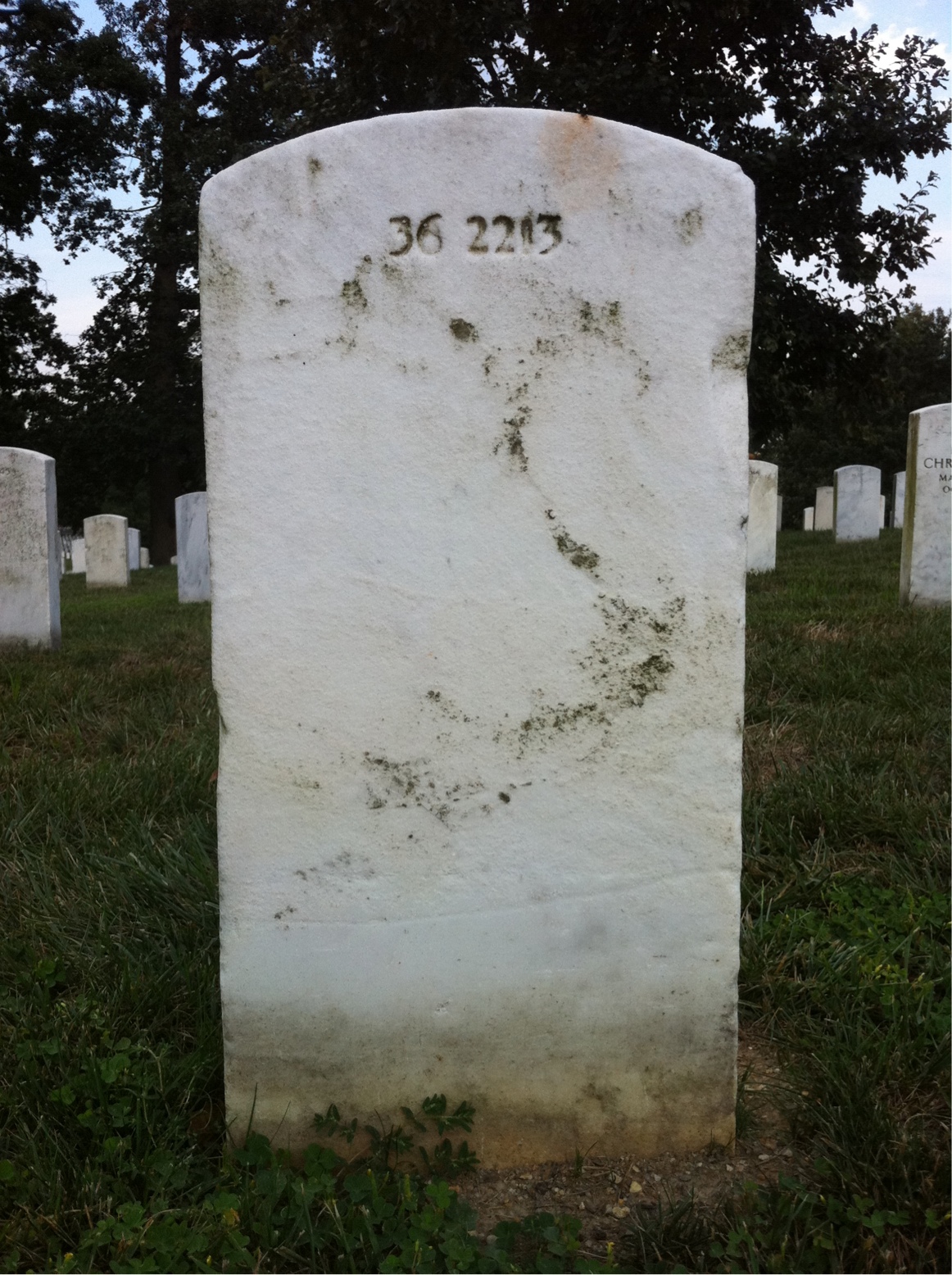 Back of headstone — Oscar Bostwick