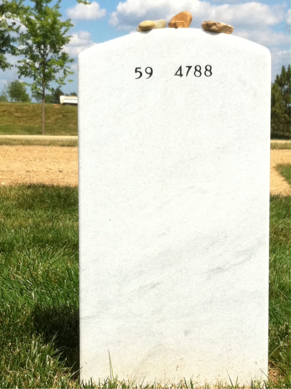Back of headstone — Vaughn Spencer Keene