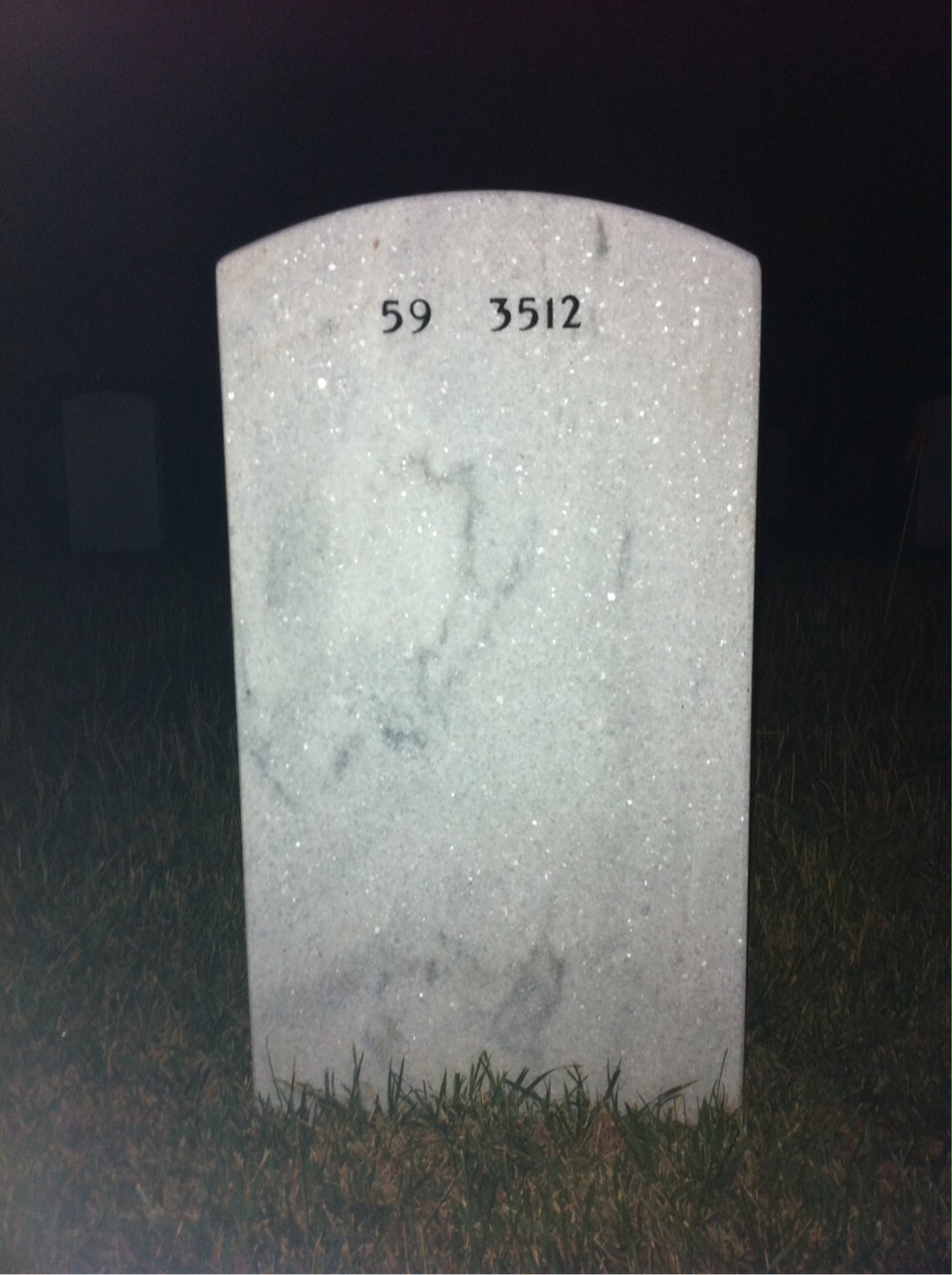 Back of headstone — James Zmyslo