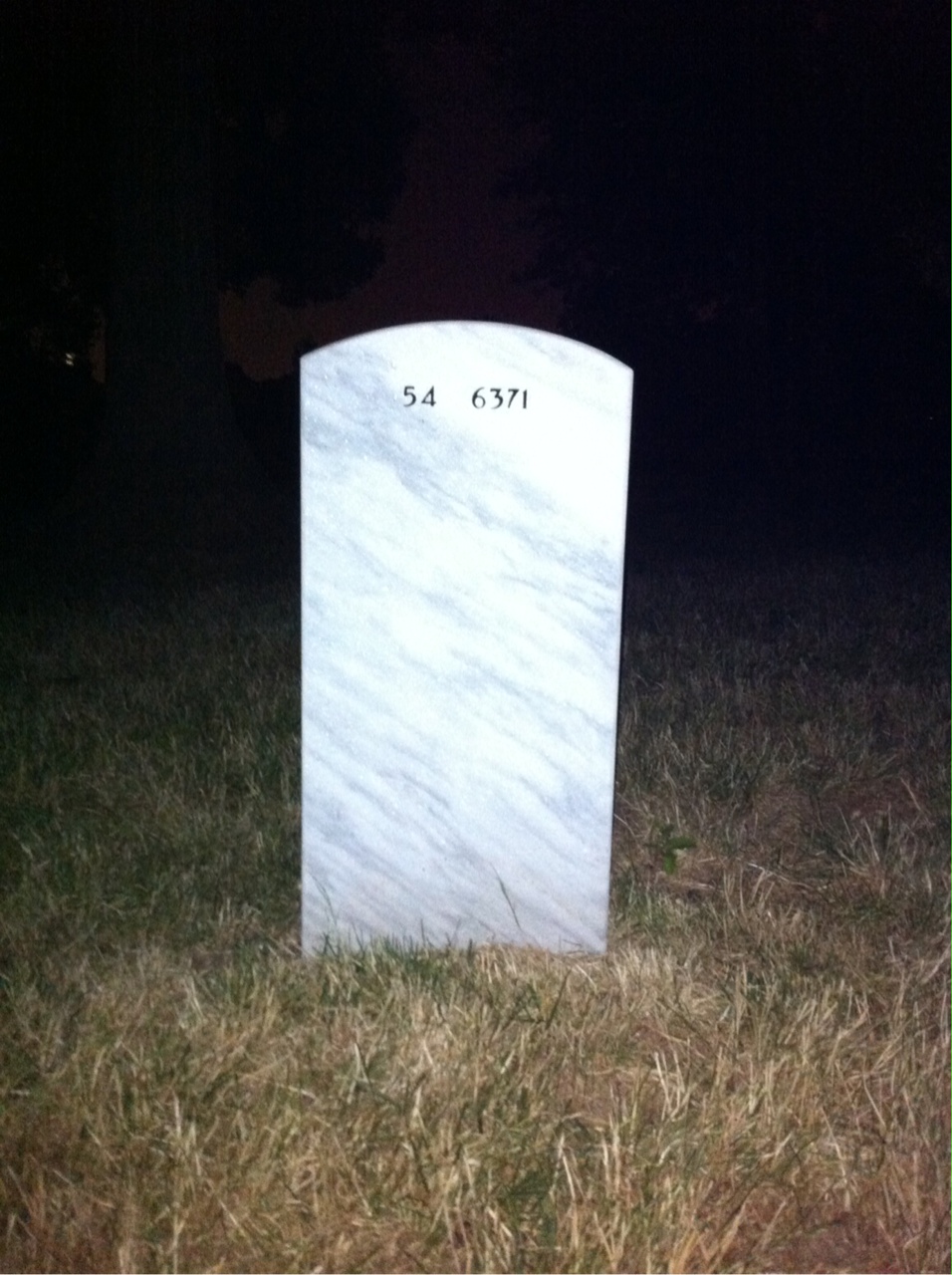 Back of headstone — Wyatt Blair