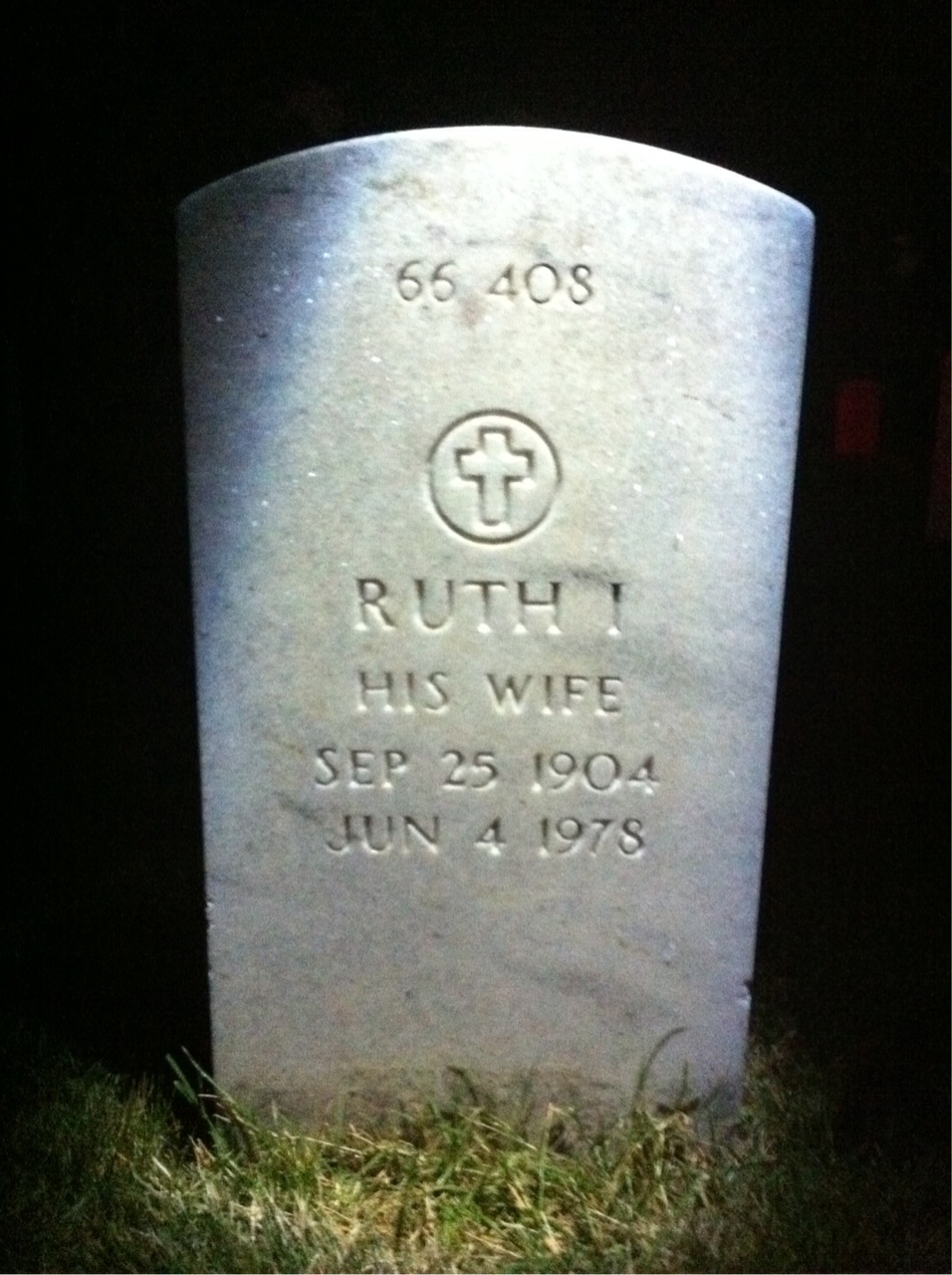 Back of headstone — Joseph Alexander