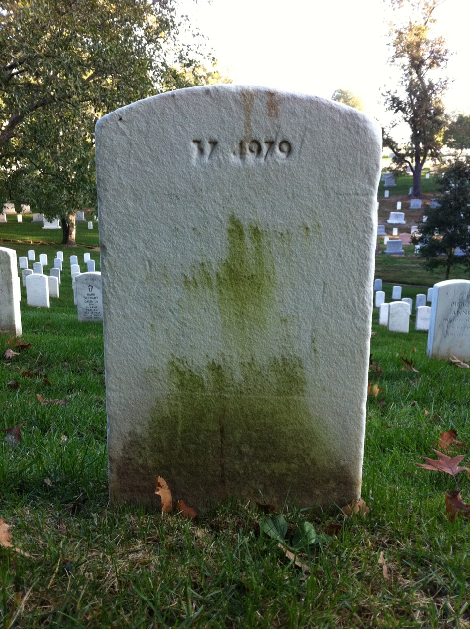 Back of headstone — Leonard Baron