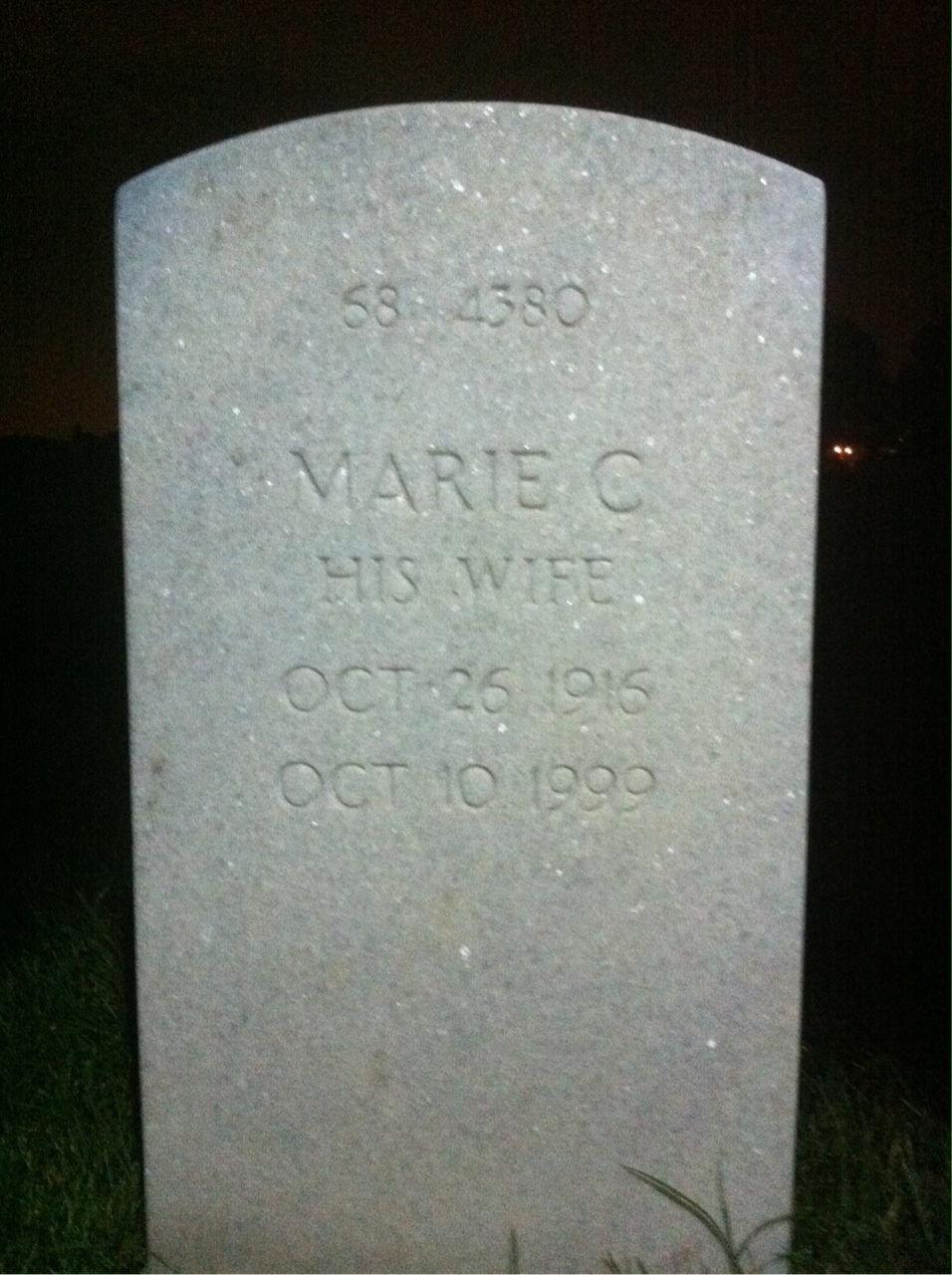Back of headstone — William Morgan