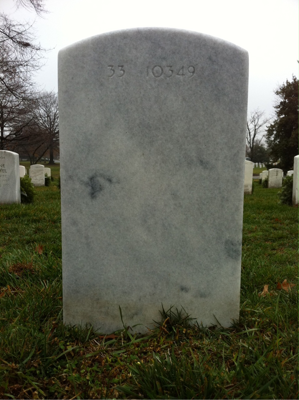 Back of headstone — Conwell Jones