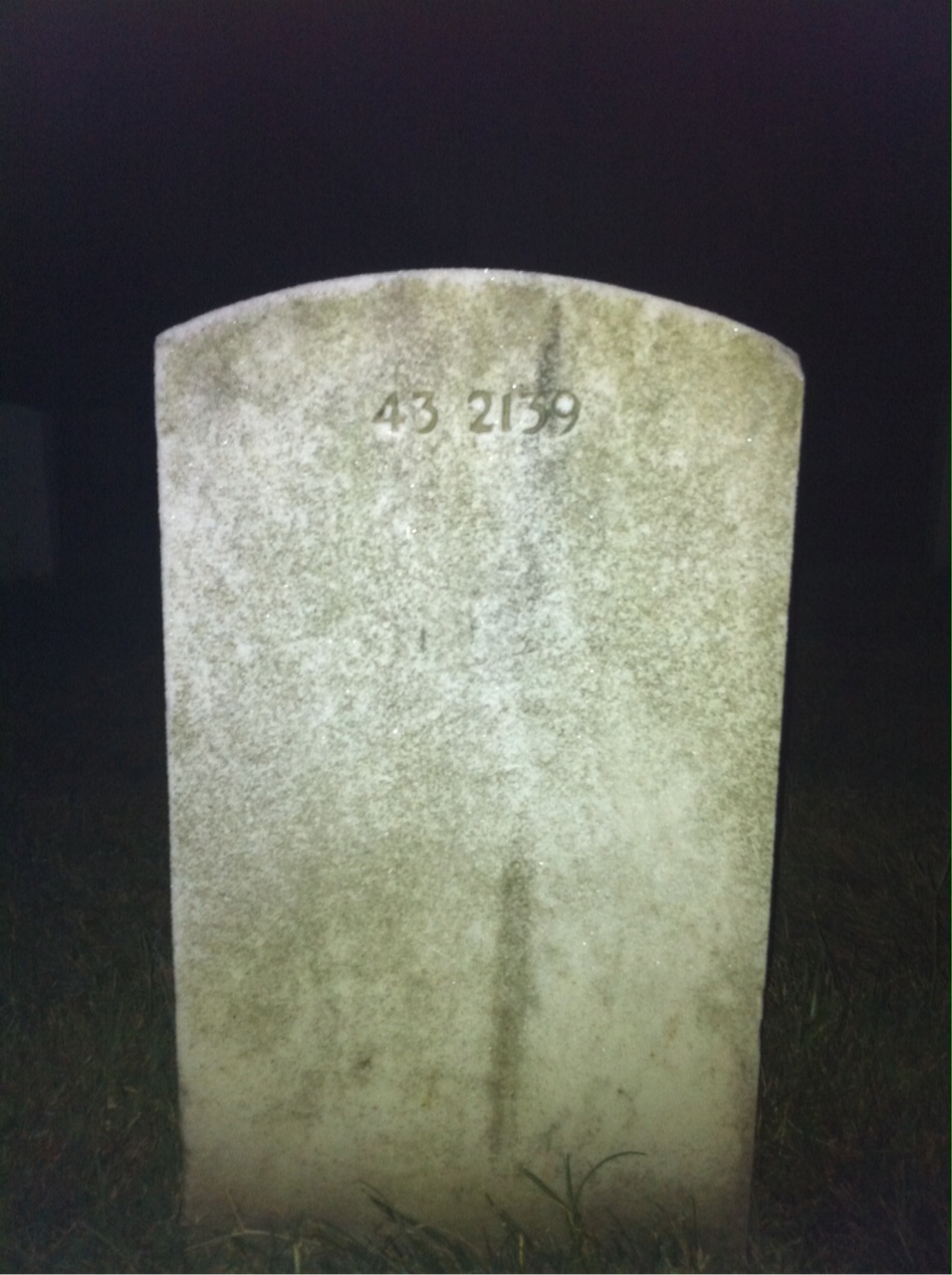 Back of headstone — James Avery