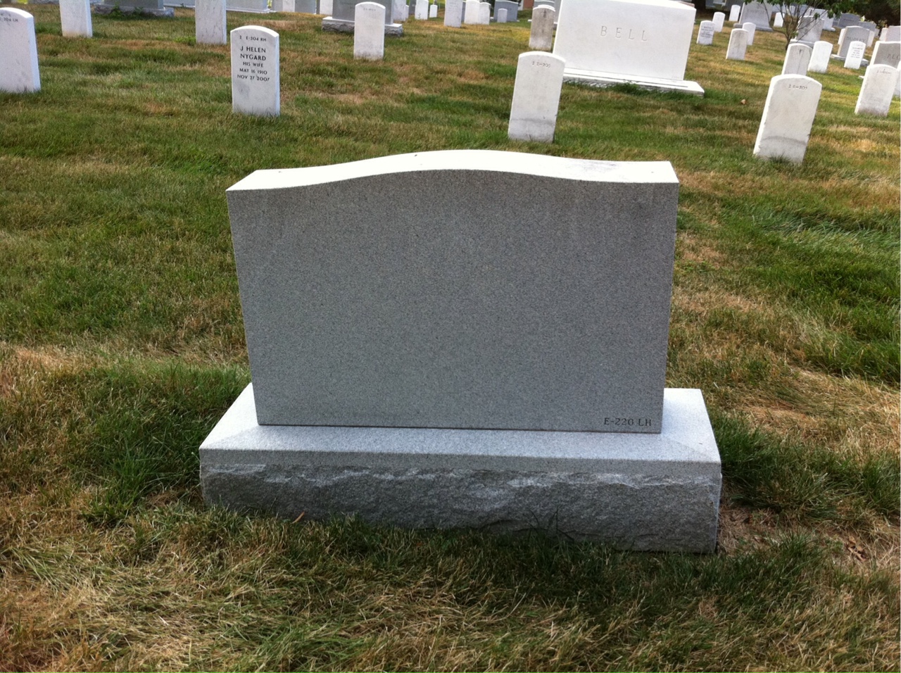 Back of headstone — Haywood Cross