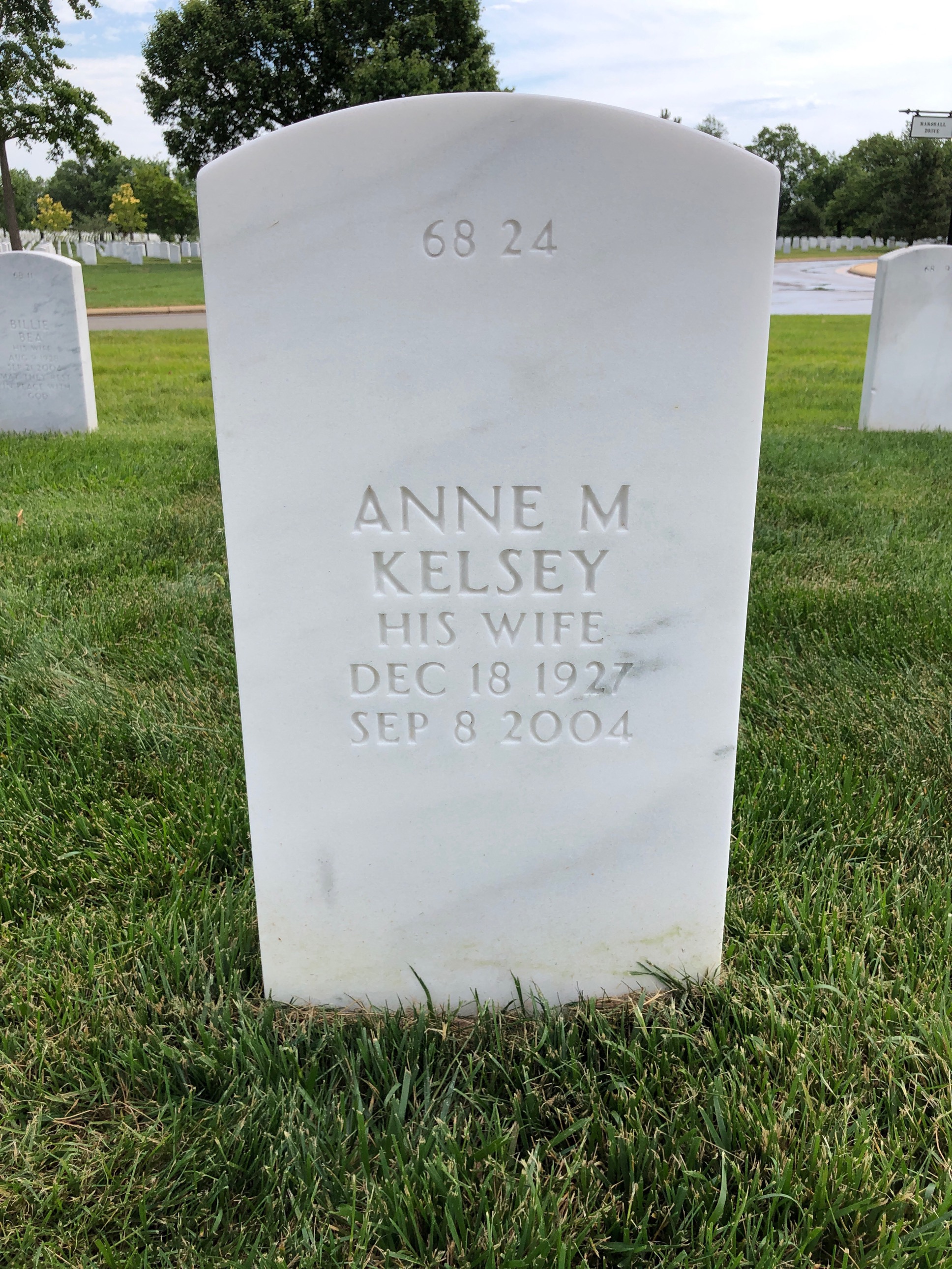 Back of headstone — Jesse Kelsey