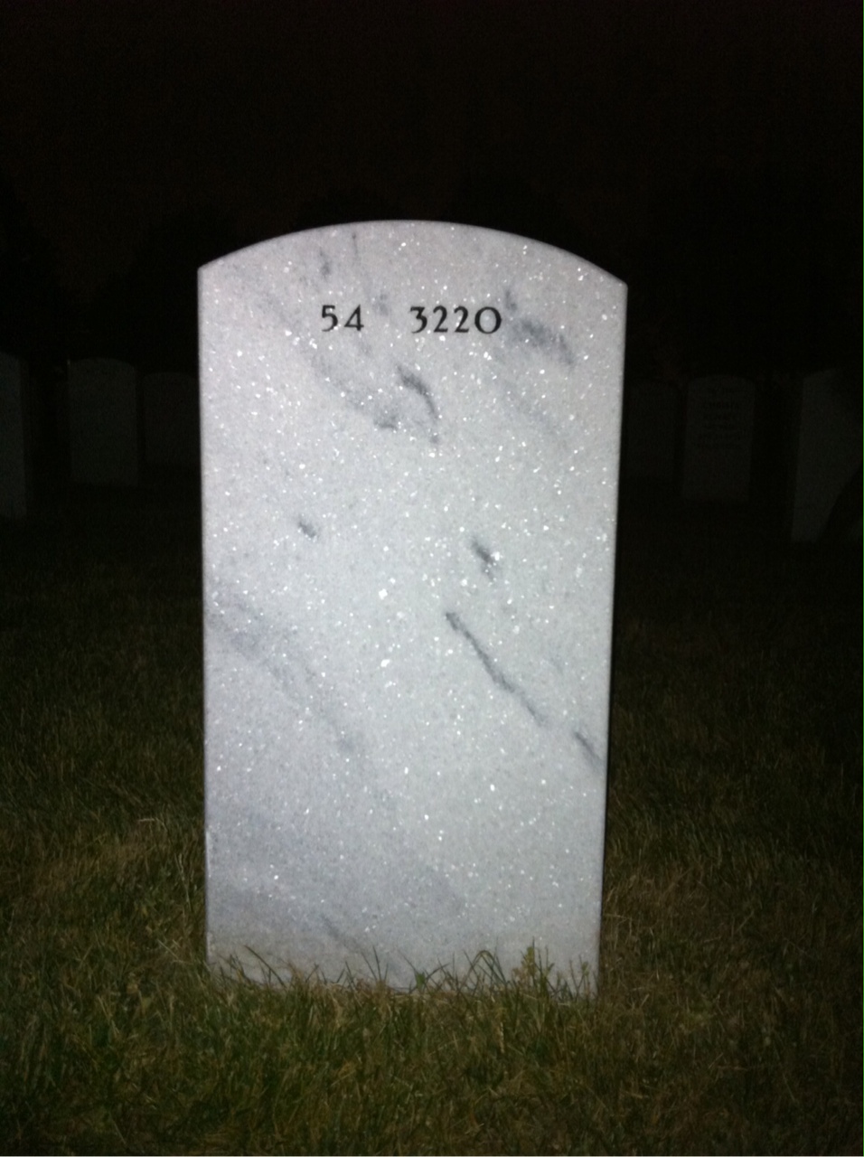 Back of headstone — Ronald Walton