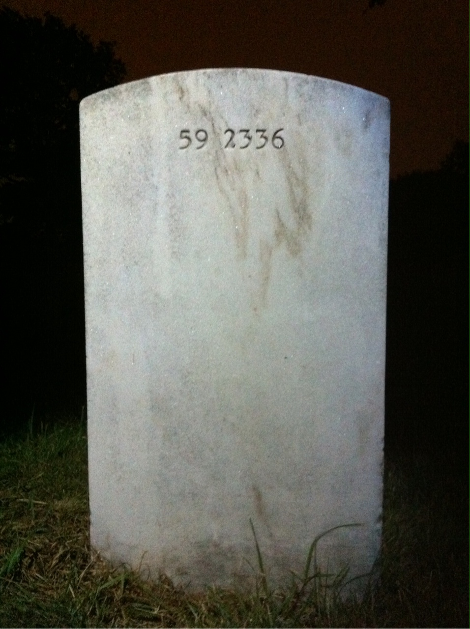 Back of headstone — George Arntz