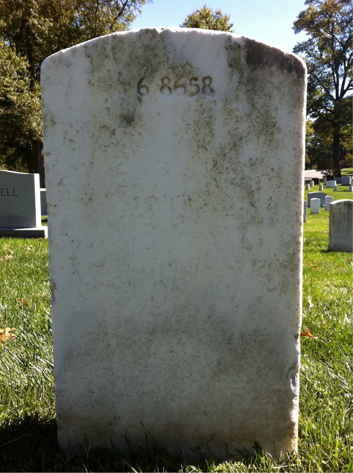 Back of headstone — Edward Minter