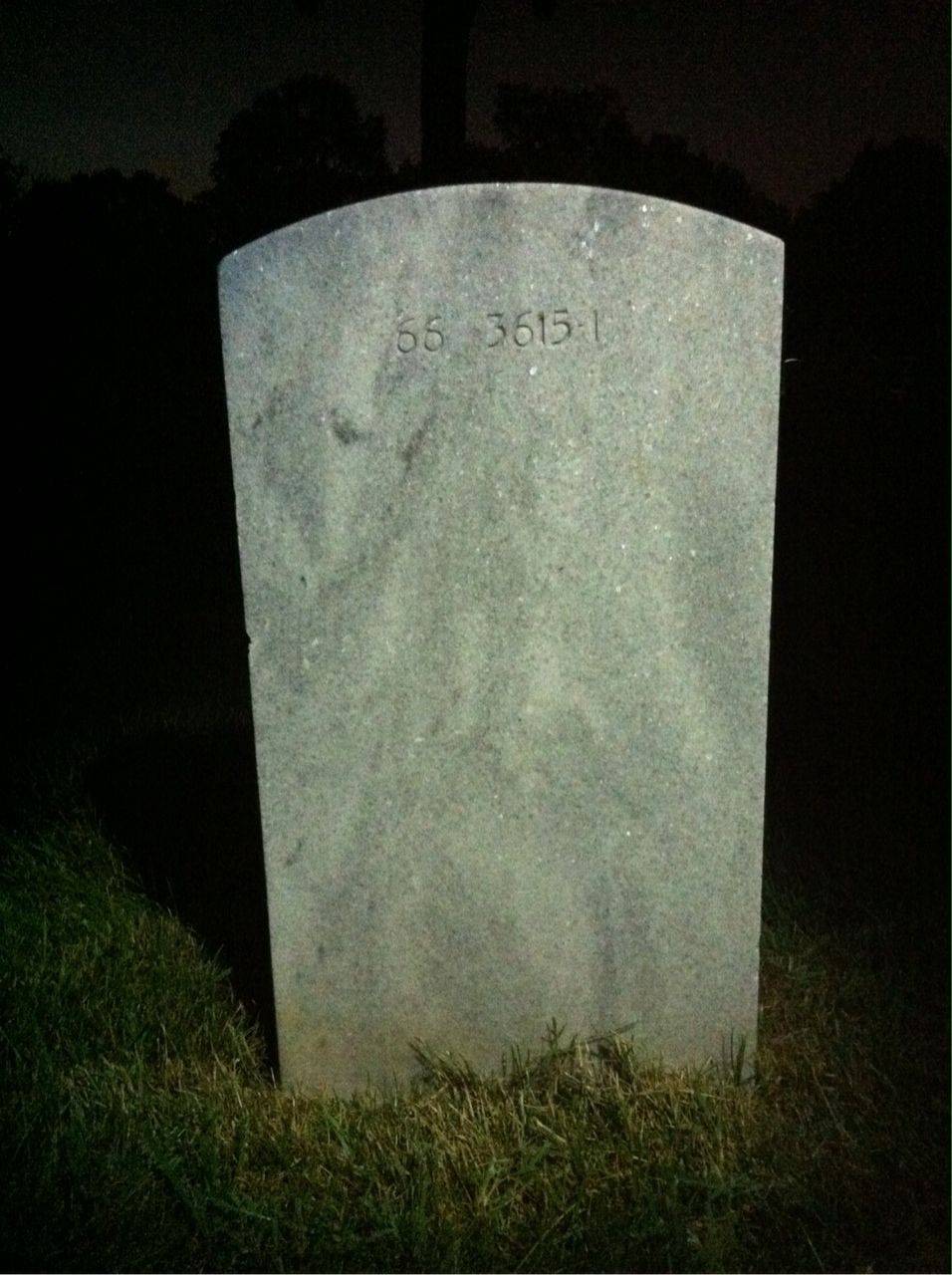 Back of headstone — Don Baggett