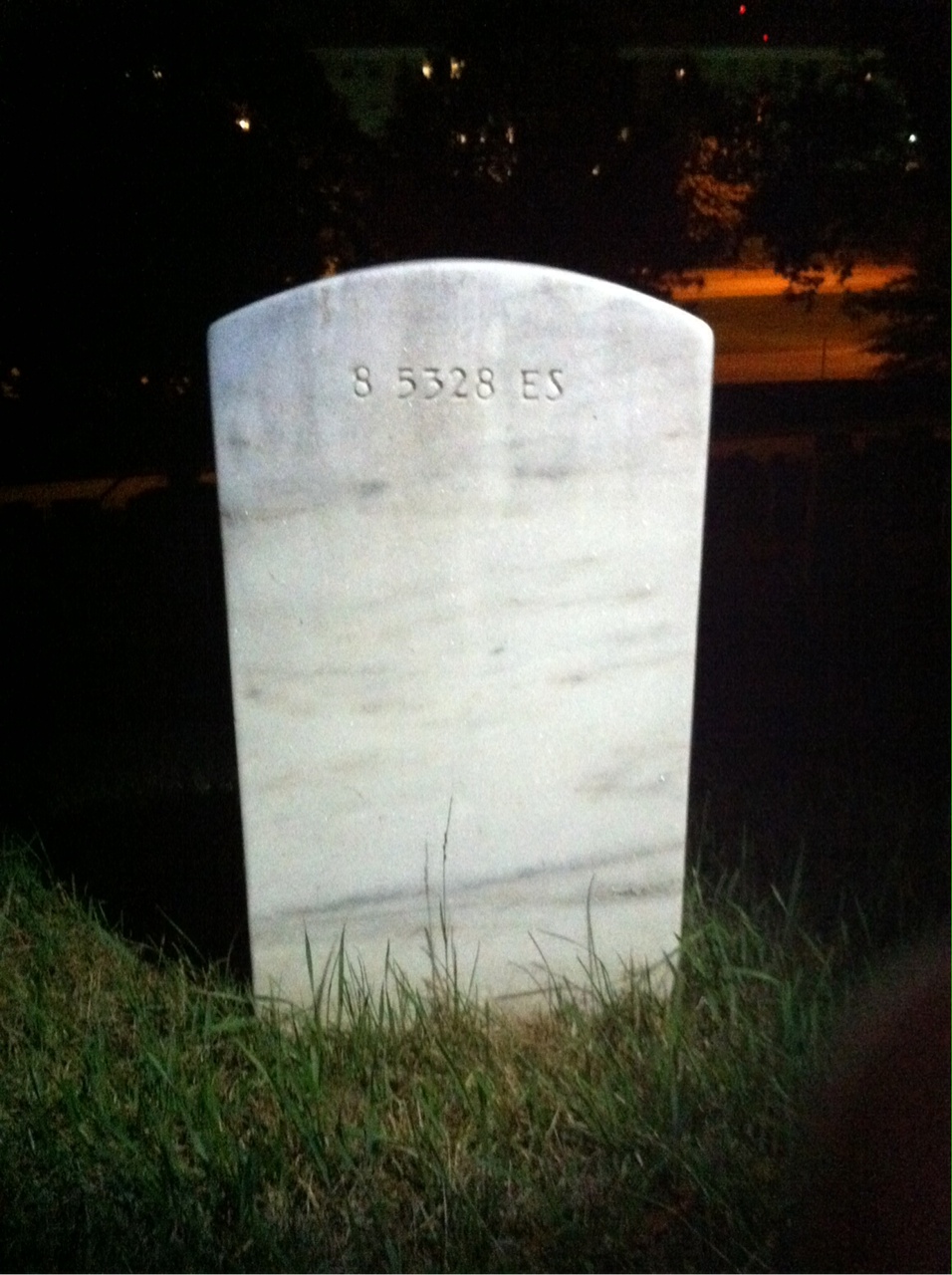 Back of headstone — Grace Miner