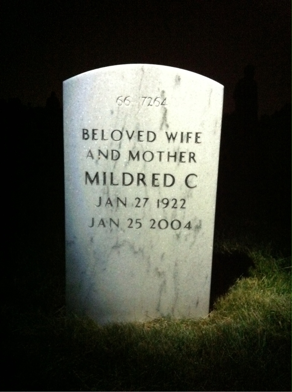 Back of headstone — Alfred Barnard