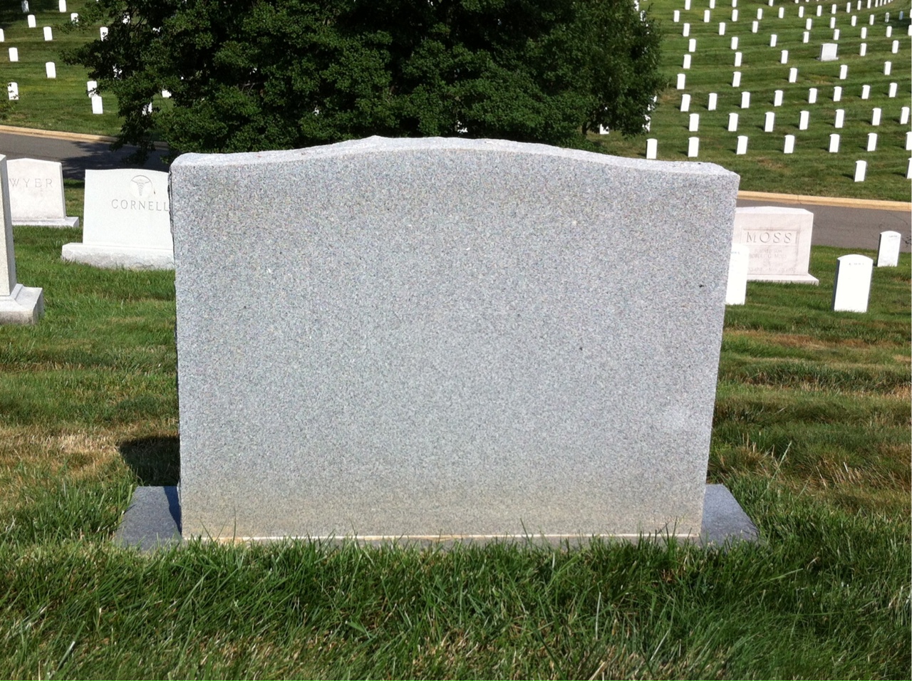 Back of headstone — Merritt Armatrout