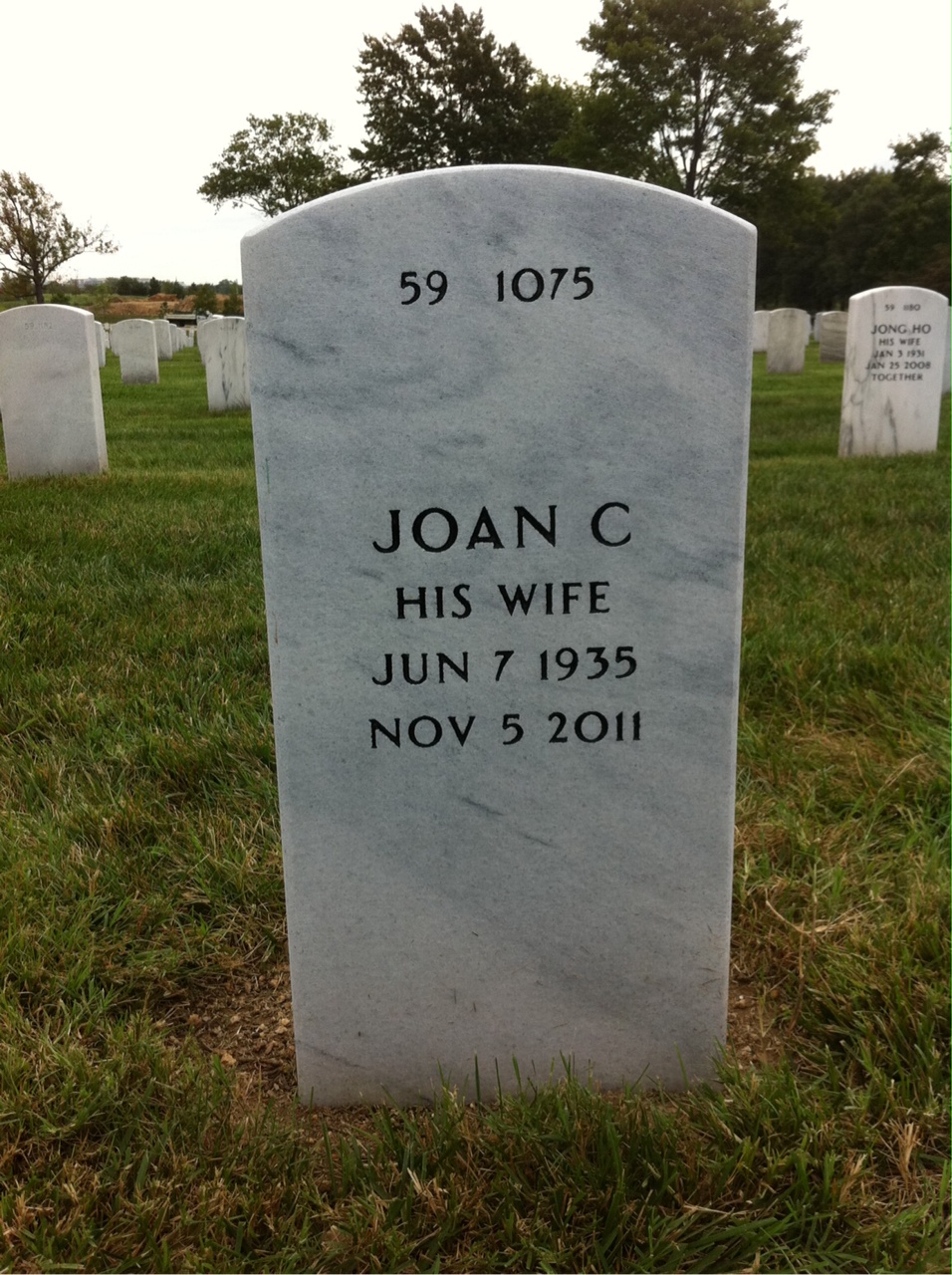 Back of headstone — Donald Murphy