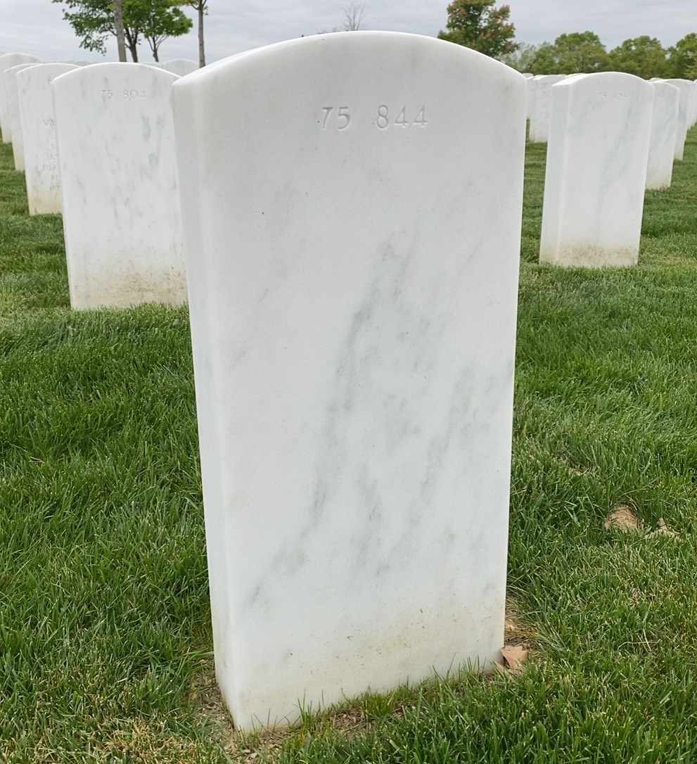 Back of headstone — Harry Arnett