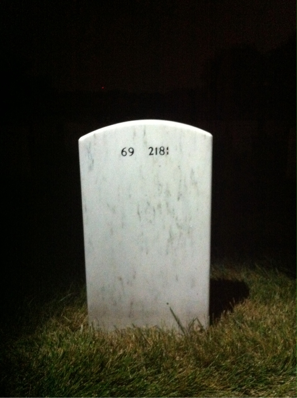 Back of headstone — William Dillman
