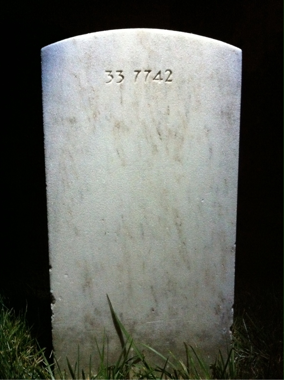 Back of headstone — Carolyn Andrews