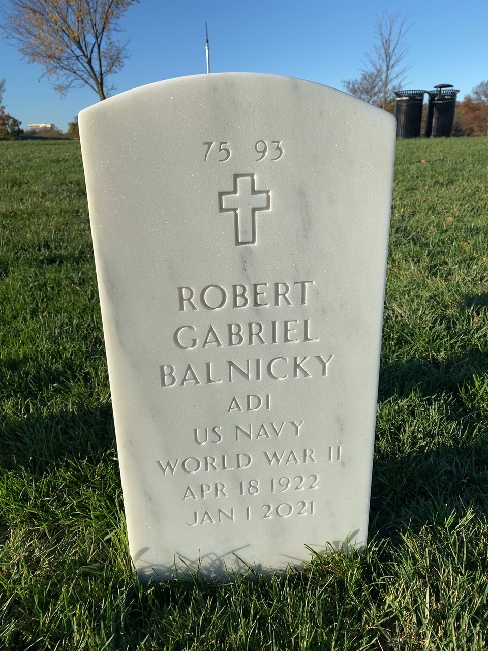 Back of headstone — Annette Balnicky